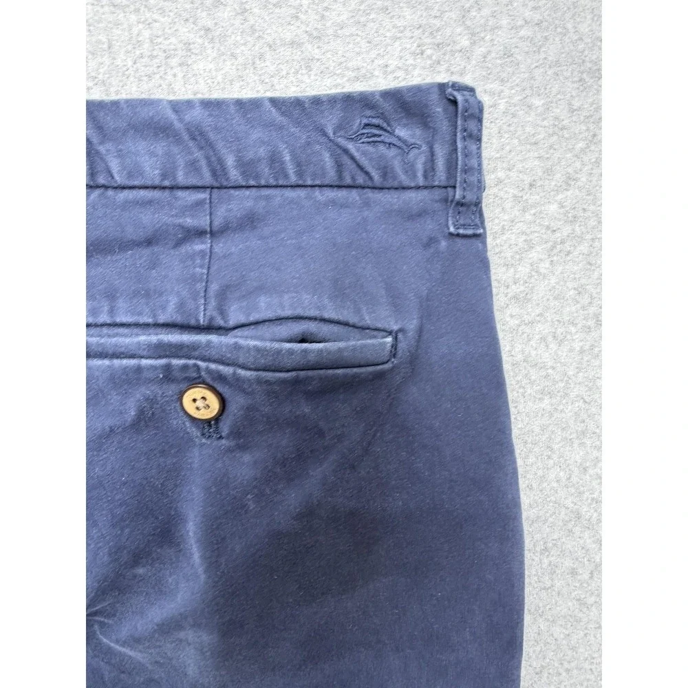 Tommy Bahama Mens 36x30 Blue Stretch Chino Pants Straight‎ Casual